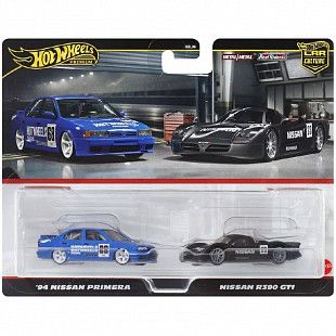 Машинка Hot Wheels Premium Nissan R390 GT1 & '94 Nissan Primera (HBL96 HRR74)