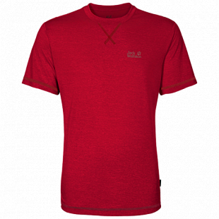 Футболка мужская Jack Wolfskin Crosstrail T Men ruby red