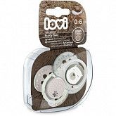 Пустышка силиконовая 0-3 мес. симметричной формы, динамическая LOVI Buddy Bear (22/863_new) 2 шт.