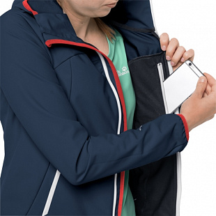 Куртка женская Jack Wolfskin Eagle Peak Softshell W dark indigo
