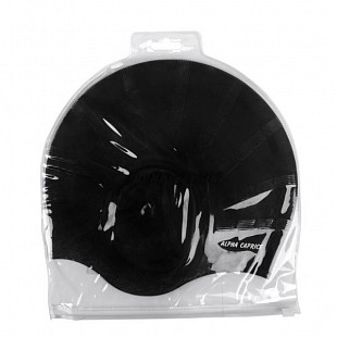 Шапочка для плавания Alpha Caprice с ушами SCU black