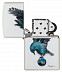 Зажигалка Zippo Spazuk Bluebird 49091 white matte Зажигалка Zippo Spazuk Bluebird 49091 white matte
