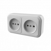 Розетка 2-ая Юпитер Стандарт RA16-237-Б white JP7410-08