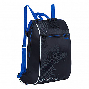Рюкзак школьный GRIZZLY RB-056-1 /4 black/blue/grey