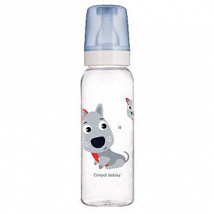 Бутылочка для кормления Canpol babies Cute Animals с узким горлышком 250 мл., 12+ мес. (11/841) blue