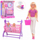 Куклы Defa Lucy с 2 малышами 8359 pink