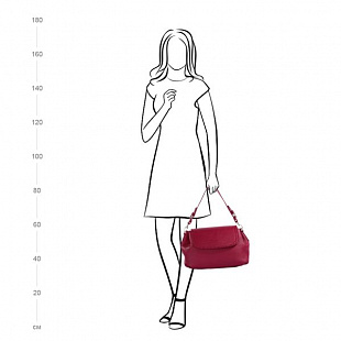 Женская сумка из кожи Pola 9026 dark pink