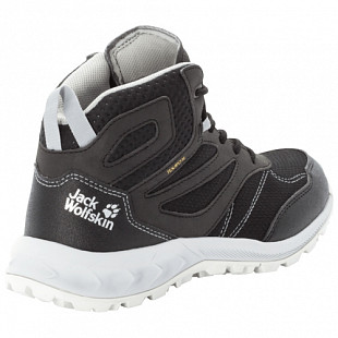 Водонепроницаемые кроссовки женские Jack Wolfskin Woodland Texapore Mid W black / light grey