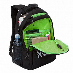 Городской рюкзак GRIZZLY RU-030-2 /2 black/light green
