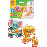 Игра настольная Магнитные беби пазлы Зоопарк VT3208-01