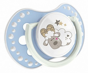 Набор Lovi Night&Day Пустышка силиконовая 3-6 мес 2шт + Держатель 0138 Boy