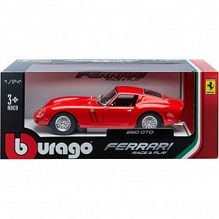 Модель автомобиля Bburago 1:24 Ferrari 250 GTO (18-26018) red