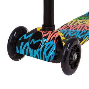 Самокат-кикборд Novatrack RainBow Подростковый Neon Цветной дизайн 120RAINBOW.GBL8