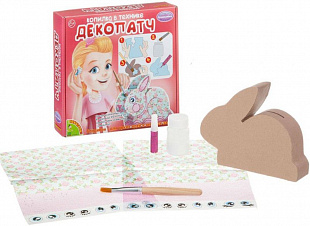 Набор для творчества Bondibon Зайчик Копилка в технике декопатч ВВ1693