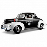 Масштабная модель автомобиля Maisto 1:18 Форд Де Люкс полиция (31366) white/black