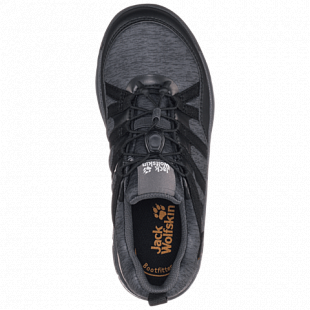 Полуботинки детские Jack Wolfskin Thunderbolt Texapore Low K black / dark grey