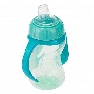Поильник Canpol babies CUTE ANIMALS с ручками и силиконовым носиком 6м+ 320мл (56/512_tur) turquoise