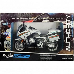 Масштабная модель мотоцикла Maisto 1:18 BMW R1200 RT 8 (32306) white/black
