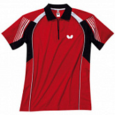 На картинке изображен Рубашка теннисная Butterfly Nash red Рубашка теннисная Butterfly Nash red