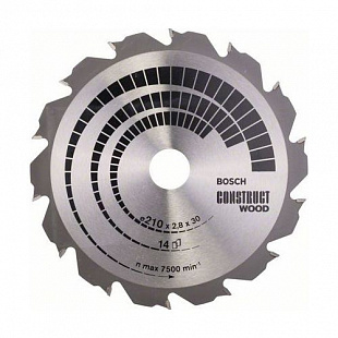 Диск пильный по дереву Bosch 21x3 см 14 зуба 2608640634