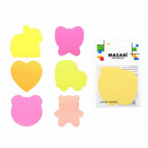 Бумага для заметок Mazari фигурная 30 л М-4540 флуоресцентная