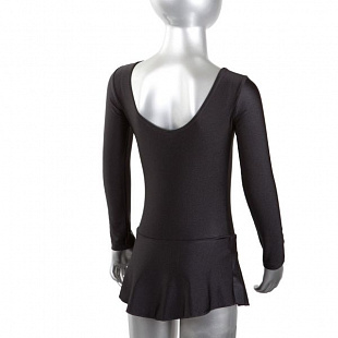 Купальник гимнастический Combosport с юбкой длинный рукав GO-028 black