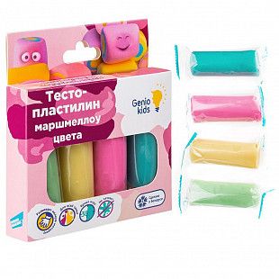 Набор для детской лепки Genio Kids-Art  Тесто-пластилин 4 цвета. Маршмеллоу цвета TA1088V