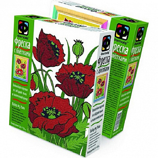 Творческий набор Fantazer 67763 Фреска с блестками «Маки» 407061