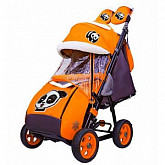 Санки-коляска Galaxy Snow City-1 Панда EVA колеса orange