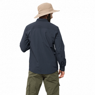 Рубашка мужская Jack Wolfskin Lakeside Roll-Up Shirt M night blue