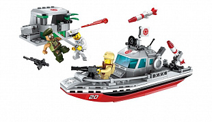 Конструктор Qman Военный катер 1720