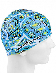 Шапочка для бассейна (плавания) взрослая Mad Wave Micro Life blue