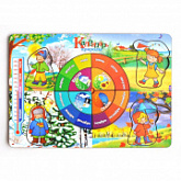 Развивающая игрушка 1Toy рамка-вкладка Календарь природы IG0003 