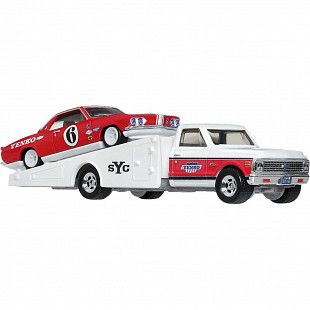 Машинка Hot Wheels Premium Team Transport 66 Chevrolet Corvair Yenko Stinger & '72 Chevy Ramp Truck Camion A Rampe (FLF56 JHX91)