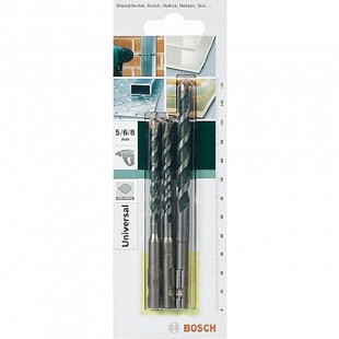 Набор универсальных сверл Bosch 3 штуки SDS-Quick 2609256918