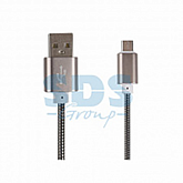 USB кабель Rexant microUSB, шнур в металлической оплетке black 18-4221