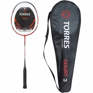 Ракетка для бадминтона Torres Court 3 BD-502 red/black