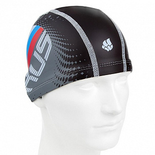 Шапочка для бассейна (плавания) взрослая Mad Wave PU Coated Rus black