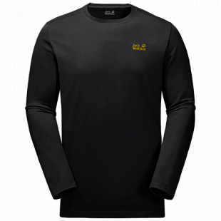 Футболка мужская Jack Wolfskin Essential Longsleeve Men black