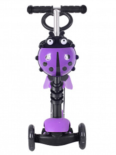 Самокат-беговел Black Aqua MG023D светящиеся колеса purple