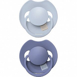 Пустышка силиконовая 6-18 мес. симметричной формы, динамическая LOVI PRIME Baby Blue/Blue (34/418) 2 шт.