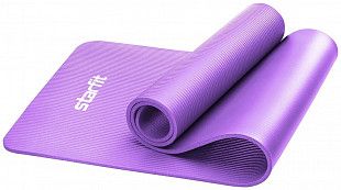 Коврик для йоги и фитнеса STARFIT FM-301 NBR, 1,0 см, 183x58 см, фиолетовый пастель