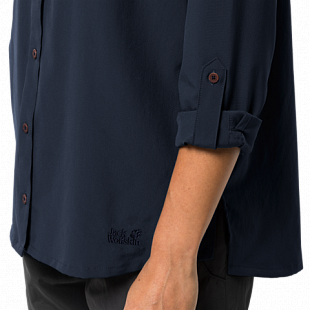 Рубашка женская Jack Wolfskin Victoria Roll-Up Shirt W midnight blue