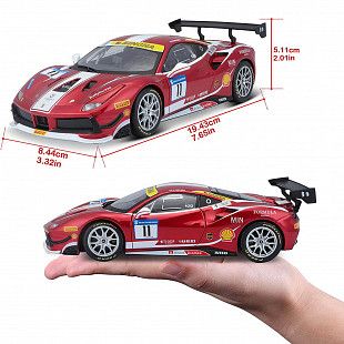 Коллекционная машина Bburago 1:24 Racing Ferrari 488 (18-26308) red