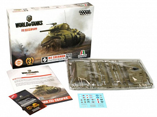 Настольная игра Hobby World World of Tanks Масштабная модель 1:56 M4 Sherman Сборный танк 1631