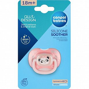 Пустышка Canpol babies Exotic Animals силиконовая симметричная 18+ мес. (34/922_pand)