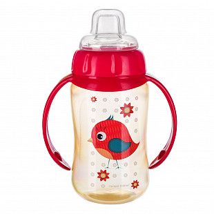 Поильник Canpol babies CUTE ANIMALS с ручками и силиконовым носиком 6м+ 320мл (56/512_red)