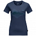 Футболка женская Jack Wolfskin Crosstrail Graphic T W dark indigo