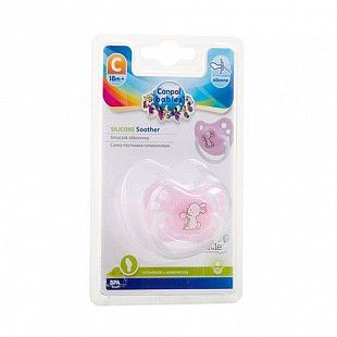 Пустышка Canpol babies Little Cutie Силиконовая Ортодонтическая 18+ мес. (23/267) pink