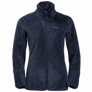 Джемпер женский Jack Wolfskin Pine Leaf Jacket Women midnight blue stripes